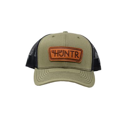 huntr logo green hat side|huntr logo green hat front