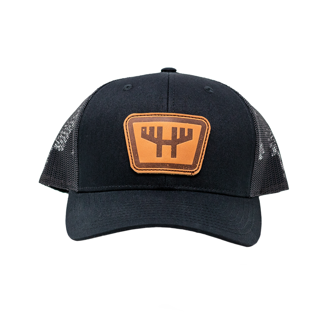 huntr h logo black hat side|huntr h logo black hat front