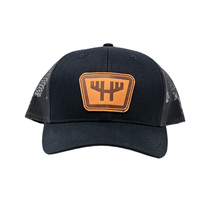 huntr h logo black hat side|huntr h logo black hat front