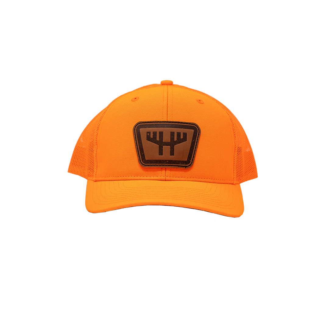 huntr h logo orange hat front