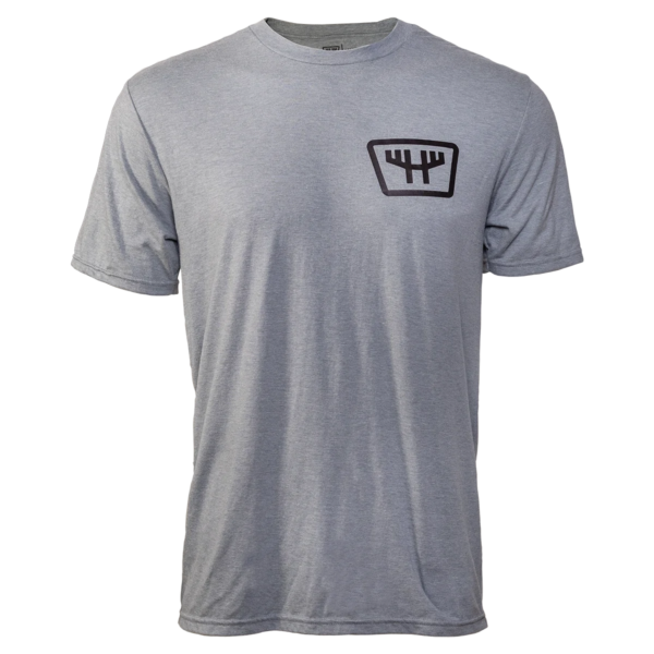 huntr chest logo ss tee heather gray