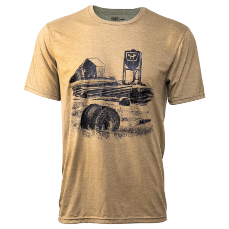 huntr feeder graphic short sleeve tee coyote tan