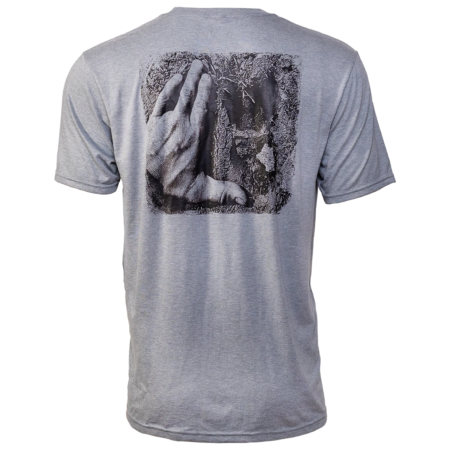 huntr hand graphic ss tee heather gray