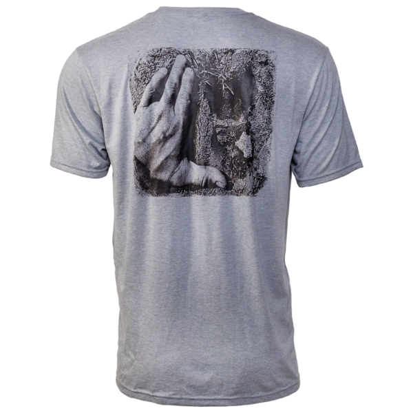 huntr hand graphic ss tee heather gray