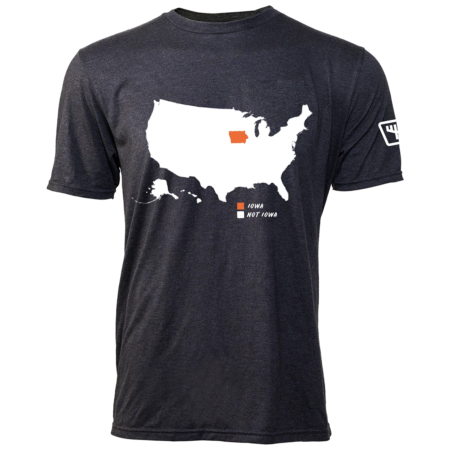 huntr iowa graphic short sleeve tee charcoal