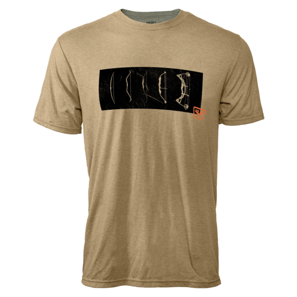 huntr short sleeve bow graphic tee coyote tan