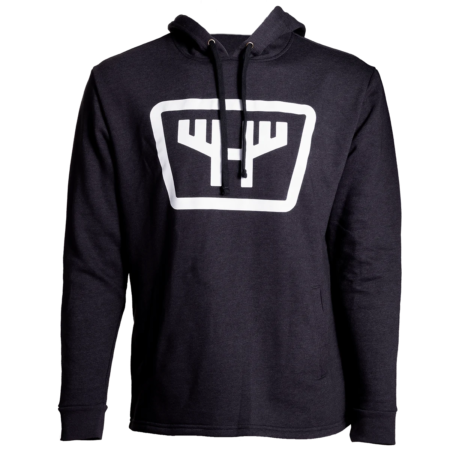 huntr logo hoodie heather black