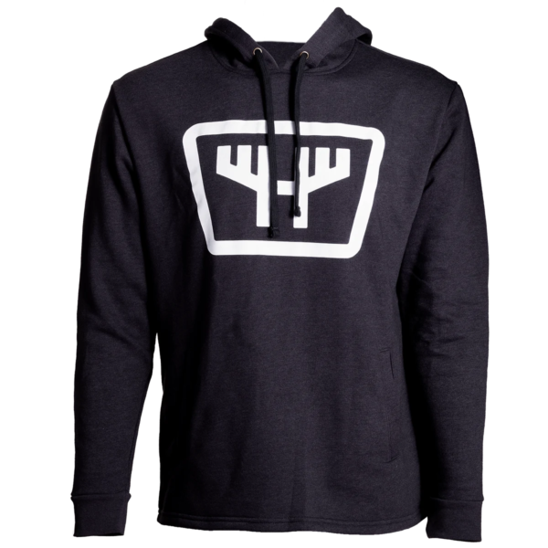 huntr logo hoodie heather black