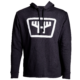 huntr logo hoodie heather black