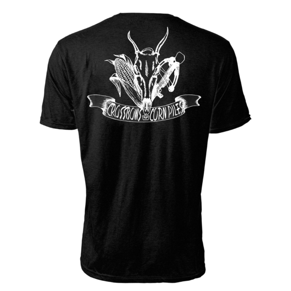 huntr crossbows and corn piles tee black back