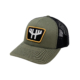 huntr miltary green mesh H patch hat